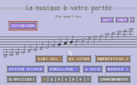 Déclic Solfège atari screenshot