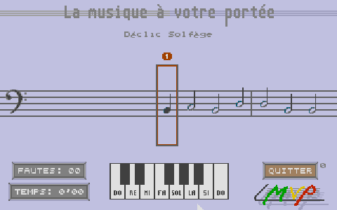 Déclic Solfège atari screenshot