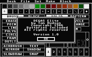 Degas Elite atari screenshot