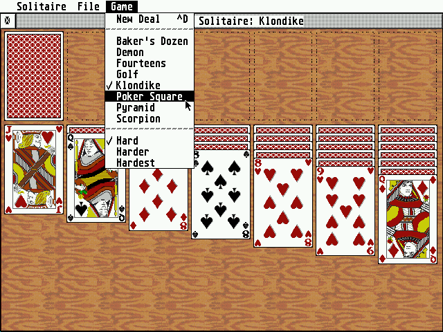Desktop Solitaire [Falcon030] [TT030] atari screenshot