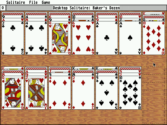 Desktop Solitaire [Falcon030] [TT030] atari screenshot