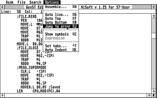 Devpac atari screenshot
