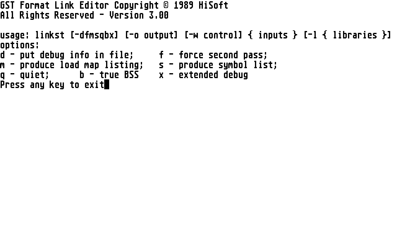 Devpac atari screenshot
