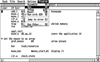 Devpac atari screenshot