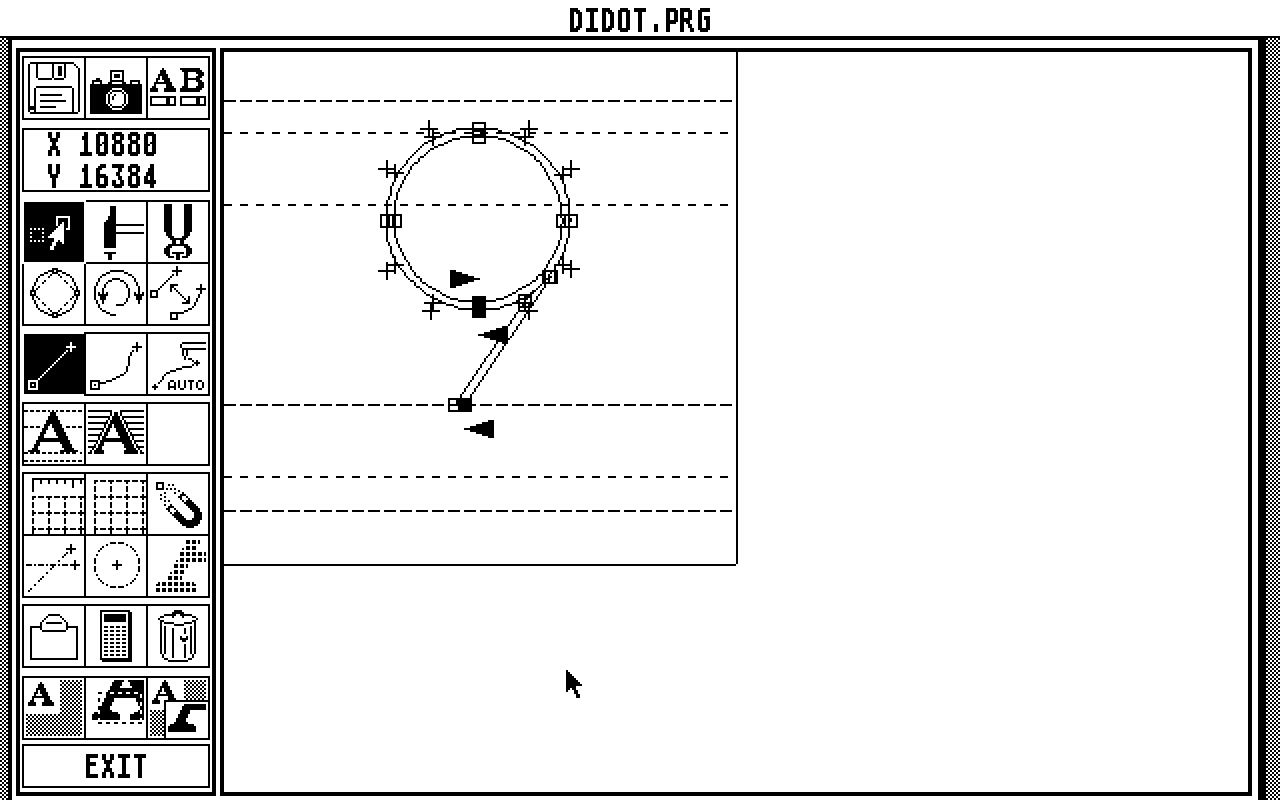 Didot Fonteditor atari screenshot