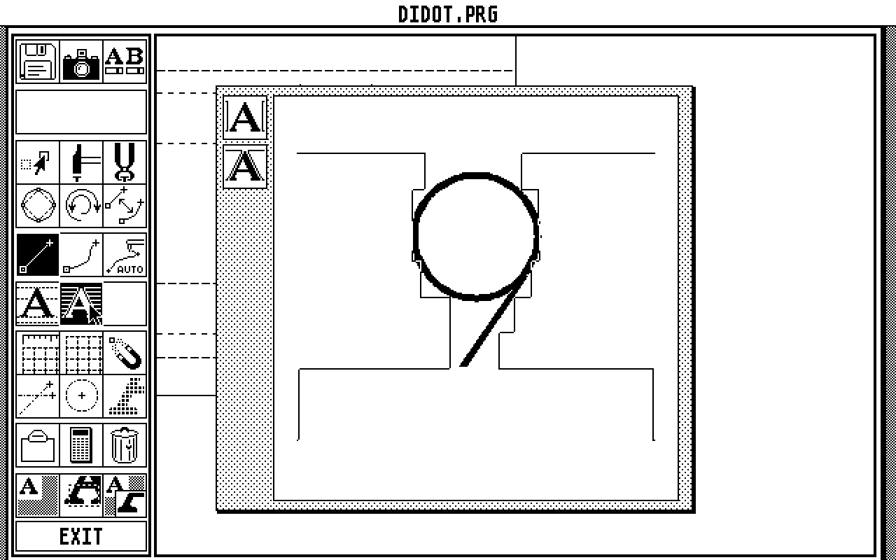 Didot Fonteditor atari screenshot