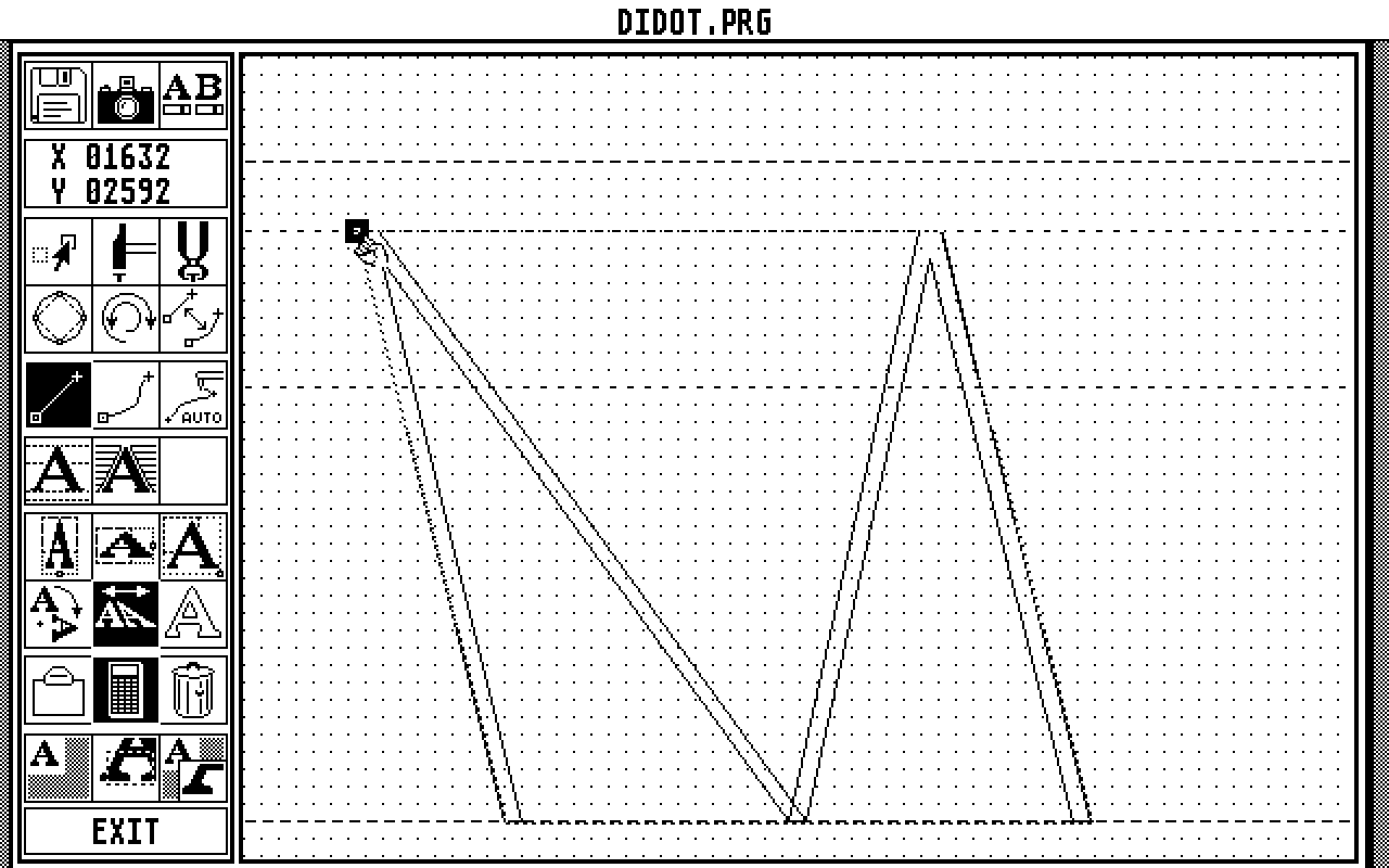 Didot Fonteditor atari screenshot