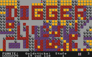 Digger atari screenshot