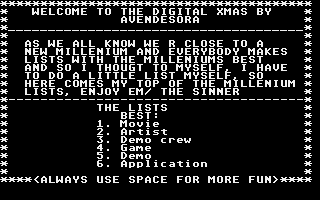 Digital Christmas atari screenshot