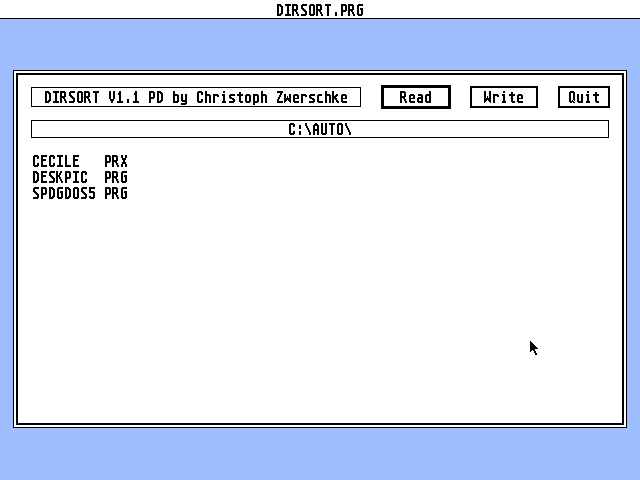 Dirsort — screenshot 1