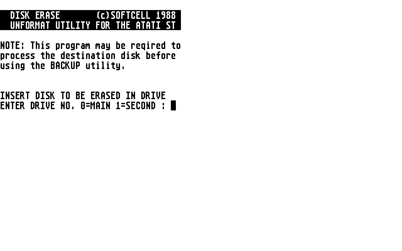 Disector ST atari screenshot