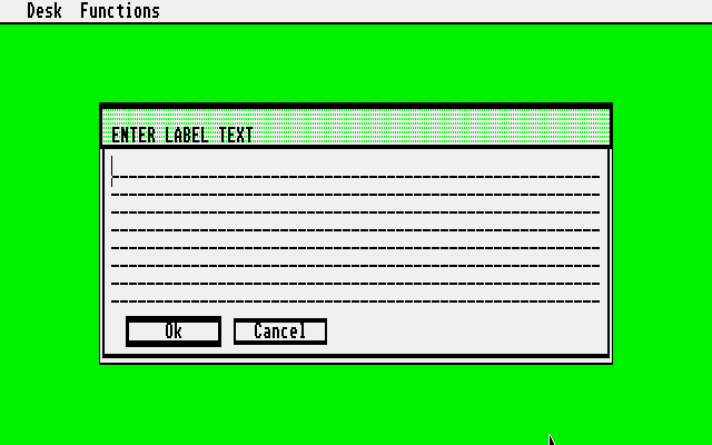 Disk Labeler atari screenshot