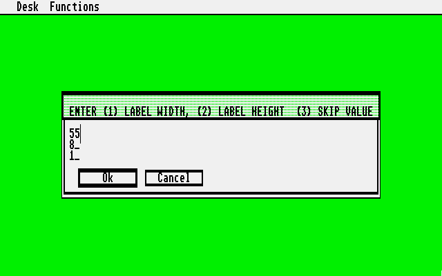 Disk Labeler atari screenshot
