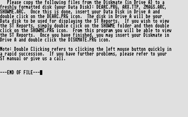 DiskMate atari screenshot