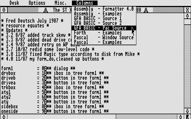 DiskMate atari screenshot