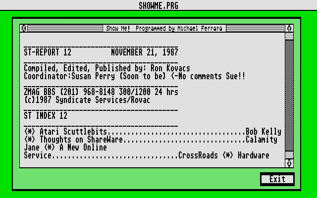 DiskMate atari screenshot