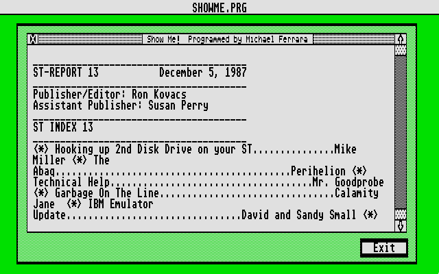DiskMate atari screenshot