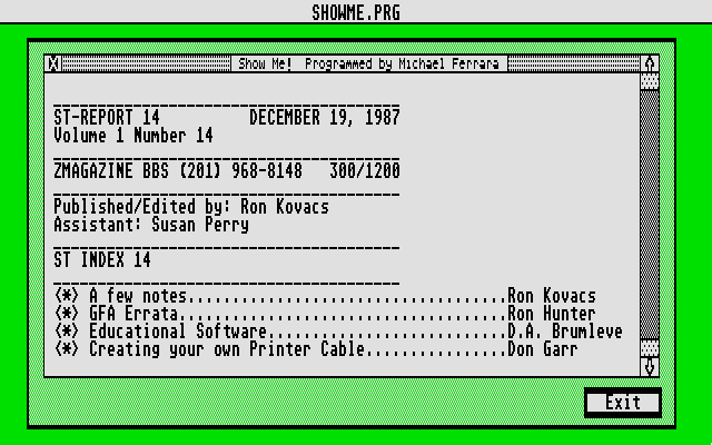 DiskMate atari screenshot