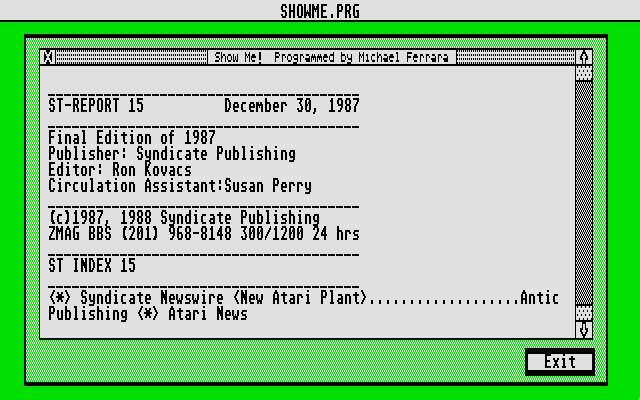 DiskMate atari screenshot