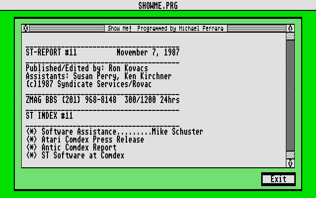 DiskMate atari screenshot