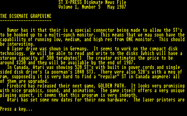 DiskMate atari screenshot