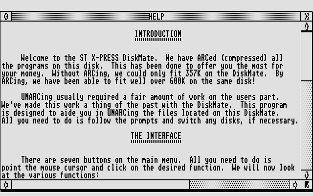 DiskMate atari screenshot