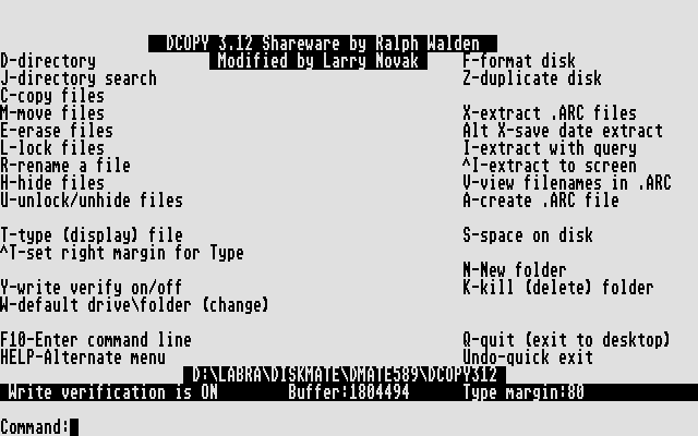 DiskMate atari screenshot