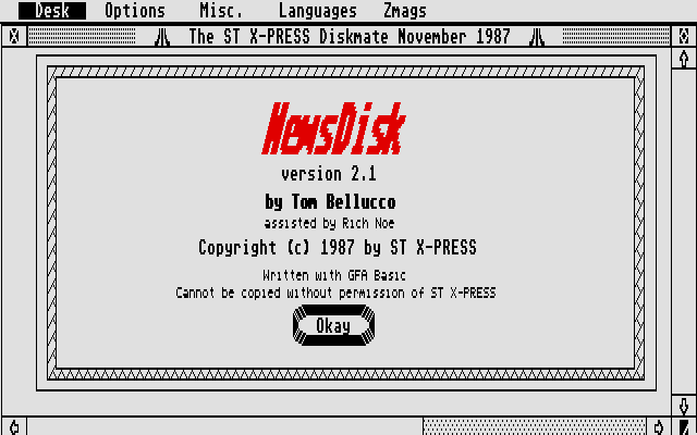 DiskMate atari screenshot