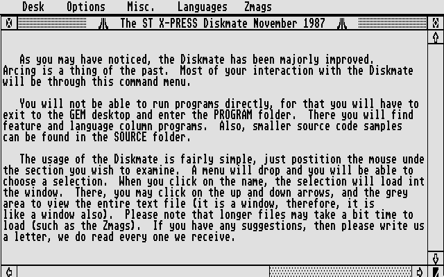 DiskMate atari screenshot