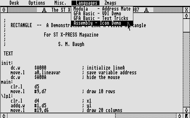 DiskMate atari screenshot