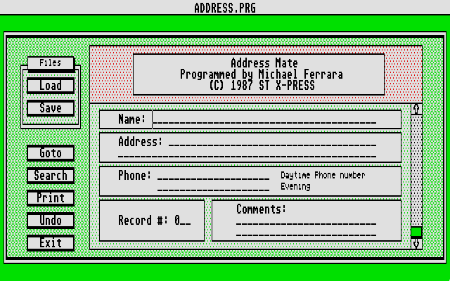 DiskMate atari screenshot