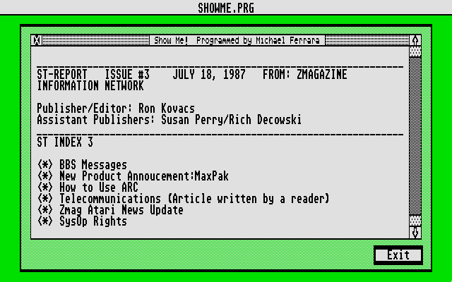 DiskMate atari screenshot