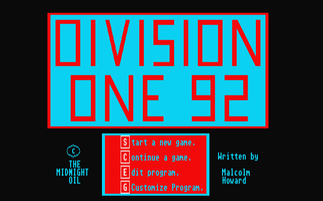Division One '92 — screenshot 1