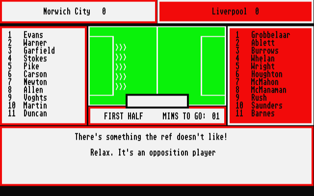 Division One '92 atari screenshot