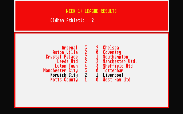 Division One '92 atari screenshot