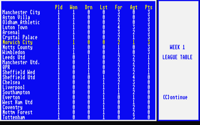 Division One '92 atari screenshot