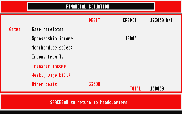 Division One '92 atari screenshot