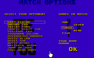 Dominoes atari screenshot