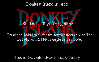 Donkey Island atari screenshot