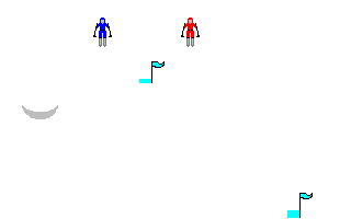 Downhill atari screenshot
