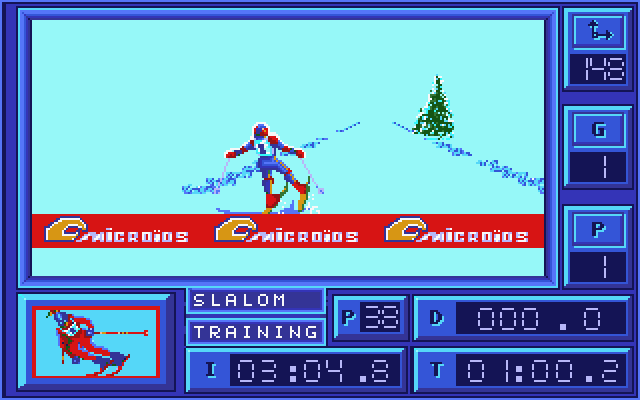 Downhill Challenge atari screenshot