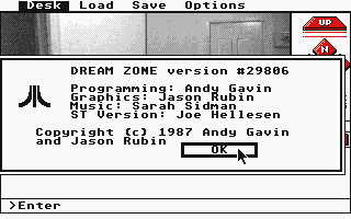 Dream Zone atari screenshot