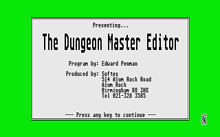 Dungeon Master Editor (The)