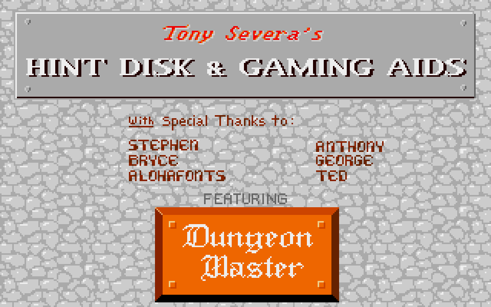 Dungeon Master Hint Disk — screenshot 1
