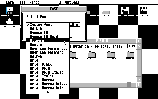 Ease atari screenshot