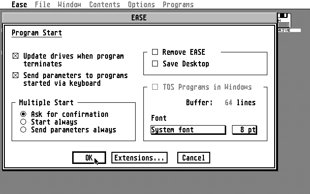 Ease atari screenshot