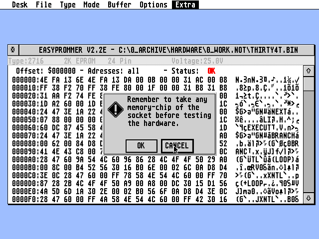 Easyprommer atari screenshot