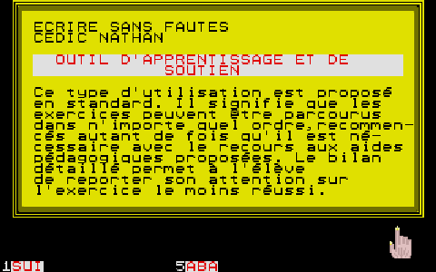 Écrire sans Fautes - Volume 1 - les Sons Difficiles atari screenshot