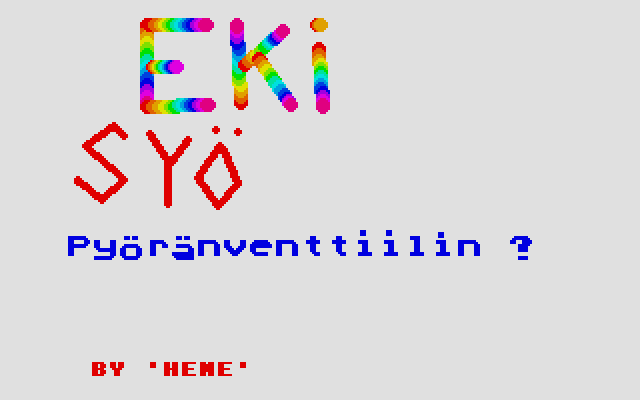 Eki Syö Pyöränventtiilin? atari screenshot