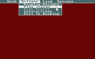 Electronic Jigsaw Puzzle atari screenshot